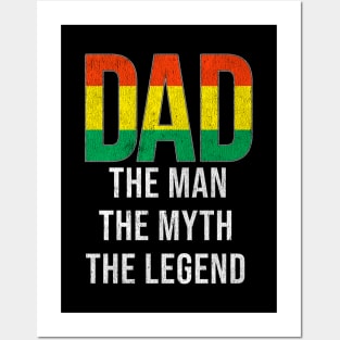 Bolivian Dad The Man The Myth The Legend - Gift for Bolivian Dad With Roots From Bolivian Posters and Art